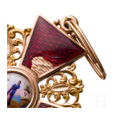 From Bavarian aristocratic property - A cased cross 1st class of the russian Order of St. Anna