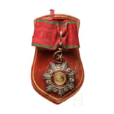 A cased neck cross 2nd class of the Turkish Order of Mecidiye from Bavarian aristocratic property