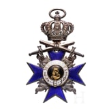 A cased Bavarian Military Order of Merit 4th class with crown and swords