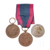 Electorate of Hesse-Kassel - two war memorial coins 1814 - 1815 for combatants