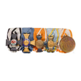 A five-piece medal bar