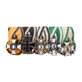 A five-piece medal bar