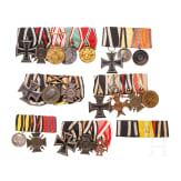 Seven Austrian and German medal bars