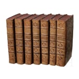 Works by Frederick II, King of Prussia, Vol. 1 - 15, Berlin, 1788, signed edition by Lorenz von Westenrieder in seven volumes