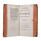 Works by Frederick II, King of Prussia, Vol. 1 - 15, Berlin, 1788, signed edition by Lorenz von Westenrieder in seven volumes