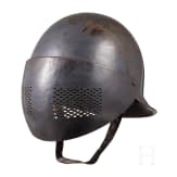 A Belgian steel helmet with protective visor for tank crews, so called "Reina Elisabeth"