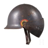 A Belgian steel helmet with protective visor for tank crews, so called "Reina Elisabeth"