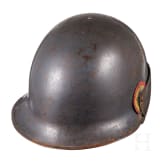 A Belgian steel helmet with protective visor for tank crews, so called "Reina Elisabeth"