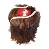 A fur cap for grenadiers of the Restoration period