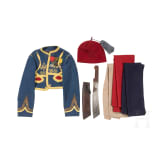 Tirailleurs s&eacute;n&eacute;galais - a fez, parade bolero with orders, cloth belt and machete, 20th century