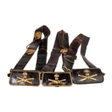 Three cartouche boxes for members of the artillery, 19th century
