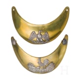 Two M 1830 gorgets for officers of the Garde Nationale
