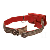 A Greek cartouche box and belt, 19th/20th century