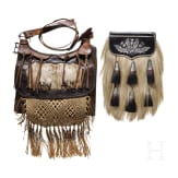 A sporran of a Scottish regiment and a hunting bag, 20th century