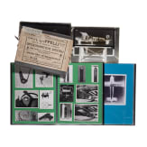 A collection of Caproni glass negatives and photos of armament
