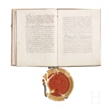 Leopold I, Emperor of the Holy Roman Empire (1640 - 1705) - a patent of nobility to Nicolas Willemin de Heldenfeld, dated February 11, 1692