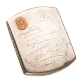 Kaiser Franz Joseph of Austria - a cigarette case with engraved signatures of Austrian and German military leaders