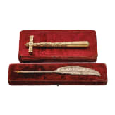 Kaiser Franz Joseph I &ndash; a silver-gilt pen and hammer, dated 8 May 1901