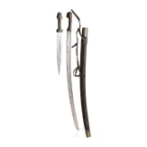A Russian shashka for Cossacks, circa 1900, and a kinzal