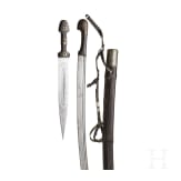 A Russian shashka for Cossacks, circa 1900, and a kinzal