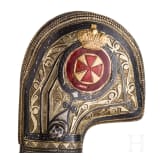 A Russian/Circassian silver-mounted shashka for officers of the Kuban Cossacks, with applied Order of St. Anna, 1st half of the 19th century