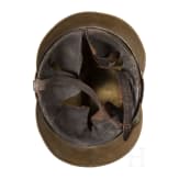 Four fire fighter helmets