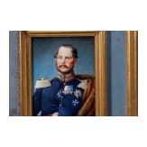 Prince Carl of Prussia (1801 - 1883) - a KPM portrait after the 1852 Franz Kr&uuml;ger oil painting
