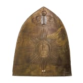 A sconce made of a cap plate for EM of the Kaiser Alexander Garde-Grenadier-Regt. No 1
