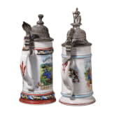 Four regimental stein mugs of the Royal Bavarian Infantry, 1897 - 1908