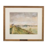 Erich St&uuml;rzenacker (1900 - ?) - a watercolour of an Autobahn bridge across a river, dated 1940