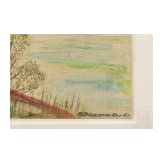 Erich St&uuml;rzenacker (1900 - ?) - a watercolour of an Autobahn bridge across a river, dated 1940