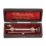 King Ludwig II of Bavaria - a syringe set in leather case with applied royal crown, C. Stiefenhofer, circa 1875