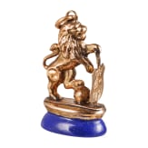 King Ludwig II of Bavaria - a small gold and lapis lazuli seal for a chatelaine, circa 1870