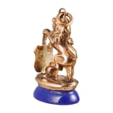 King Ludwig II of Bavaria - a small gold and lapis lazuli seal for a chatelaine, circa 1870