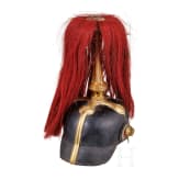 Helm M 1886 f&uuml;r Offiziere der Artillerie mit Paradebusch