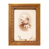 Portraitfoto von Georg V., K&ouml;nig von Hannover (1819 - 1878) mit eigenh&auml;ndiger Unterschrift in Tinte