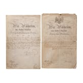 Kaiser Wilhelm I. - zwei signierte Patente, 1871 und 1884
