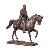 Gro&szlig;e Reiterbronze Kaiser Wilhelms I., August Herzig, Dresden, datiert 1879