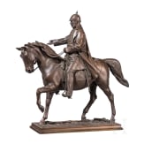 Gro&szlig;e Reiterbronze Kaiser Wilhelms I., August Herzig, Dresden, datiert 1879