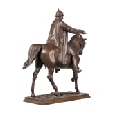 Gro&szlig;e Reiterbronze Kaiser Wilhelms I., August Herzig, Dresden, datiert 1879