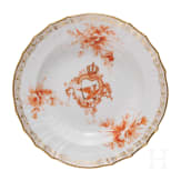 Kaiser Wilhelm II. - Neuosier-Suppenteller der KPM aus dem k&ouml;niglichen Tafelservice, datiert 1895
