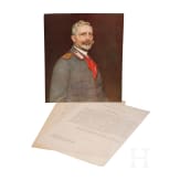Kaiser Wilhelm II. - Portrait mit Autograph und zwei Schreiben, datiert 1935