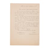 Kaiser Wilhelm II. - Portrait mit Autograph und zwei Schreiben, datiert 1935