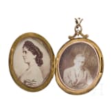 K&ouml;nigin Augusta von Preu&szlig;en - Geschenkmedaillon f&uuml;r August Raitz von Frentz-Garrath, datiert 1869, sowie sp&auml;teres Gem&auml;lde