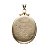 K&ouml;nigin Augusta von Preu&szlig;en - Geschenkmedaillon f&uuml;r August Raitz von Frentz-Garrath, datiert 1869, sowie sp&auml;teres Gem&auml;lde