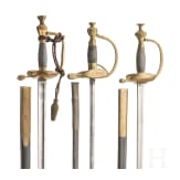 Three old-style swords for infantry officers, 19th century