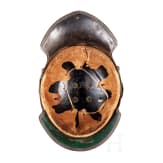 Helm M 1905 f&uuml;r Mannschaften der J&auml;ger zu Pferde mit Traditionsabzeichen und Kartentasche