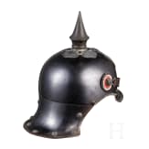 Helm M 1905 f&uuml;r Mannschaften der J&auml;ger zu Pferde mit Traditionsabzeichen und Kartentasche