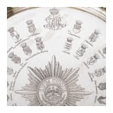 1. Garde-Feldartillerie-Regiment - Silbertablett als Offiziersgeschenk, datiert 1903