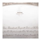 A Saxon silver platter as an officers gift, circa 1910